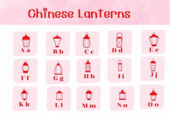 Chinese Lanterns by Ketsarin — Dingbats Font — thumbnail 2