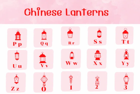Chinese Lanterns by Ketsarin — Dingbats Font — thumbnail 3