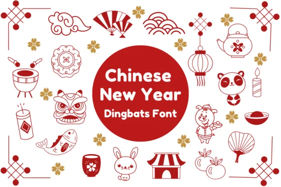 Chinese New Year by Nun Sukhwan — Dingbats Font