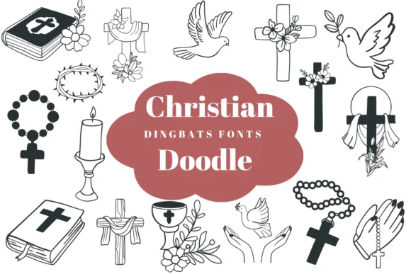 Christian Doodle by Suphitchaya — Dingbats Font
