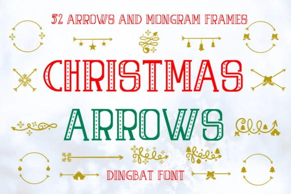 Christmas Arrows by Illustrator Guru — Dingbats Font