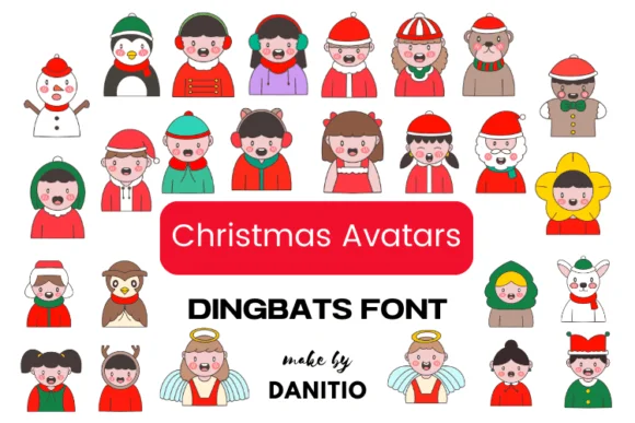 Christmas Avatars by danita.kukkai — Dingbats Font
