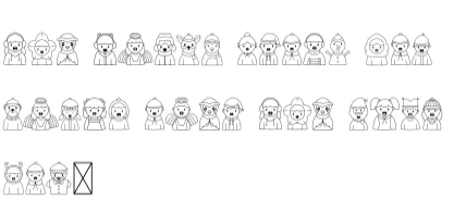 Christmas Avatars by danita.kukkai — Dingbats Font — thumbnail 8