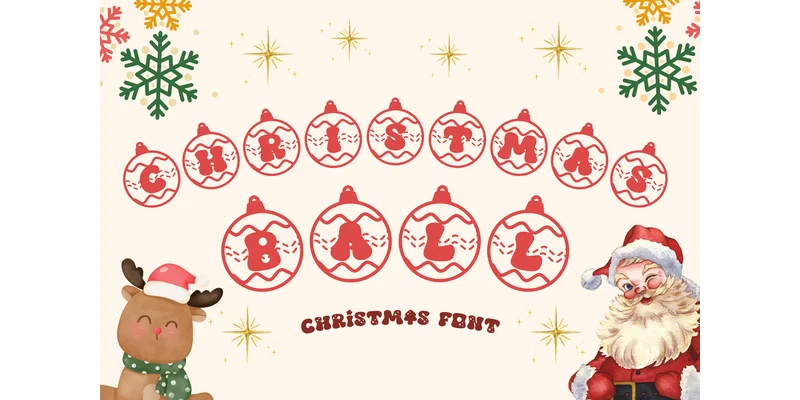 Christmas Ball Font by Brown Cupple Fonts by Brown Cupple Fonts — Decorative Font