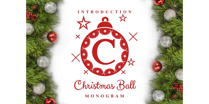 Christmas Ball Monogram Font by Pui Art by Pui Art — Decorative Font