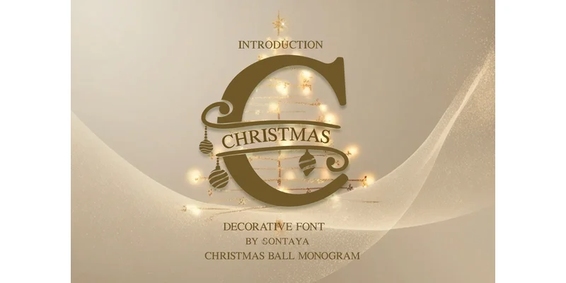 Christmas Ball Monogram Font by Sontaya by Sontaya — Decorative Font