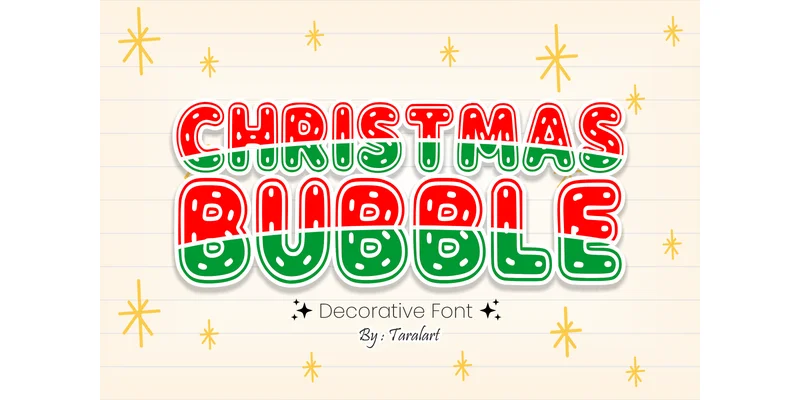 Christmas Bubble Font by TaralArt by TaralArt — Decorative Font