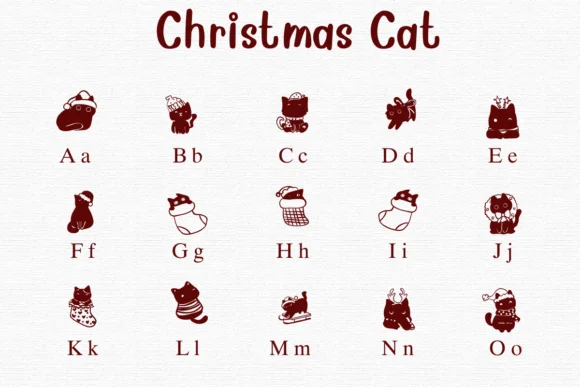 Christmas Cats by Nongyao — Dingbats Font — thumbnail 2