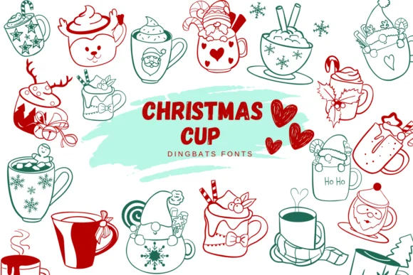 Christmas Cup by Suphitchaya — Dingbats Font