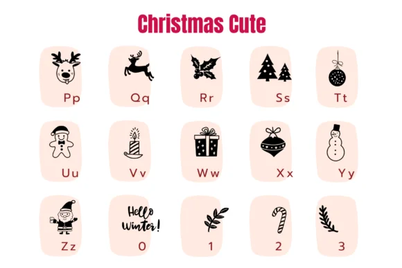 Christmas Cute by Pui Art — Dingbats Font — thumbnail 6