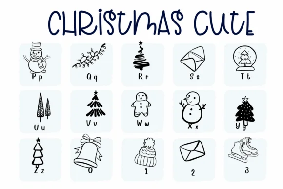 Christmas Cute by Sirinart — Dingbats Font — thumbnail 3