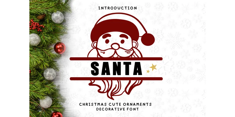 Christmas Cute Ornaments Font by Bee piyanuch by Bee piyanuch — Decorative Font