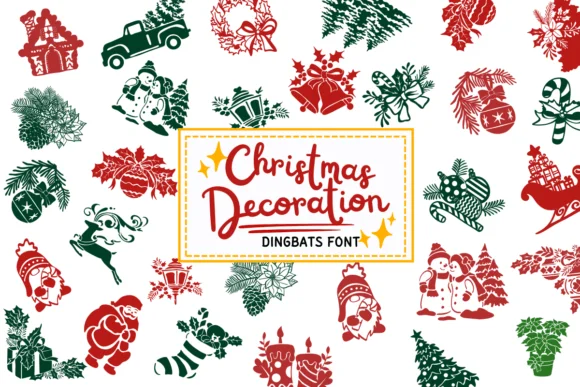 Christmas Decoration by PraewDesigns — Dingbats Font