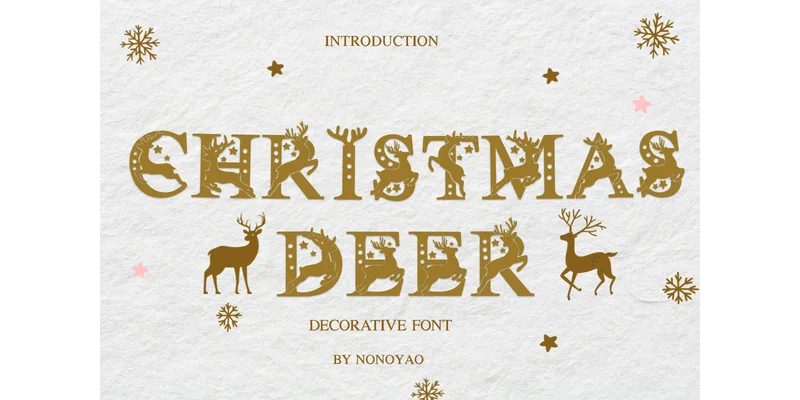 Christmas Deer Font by Nongyao by Nongyao — Decorative Font