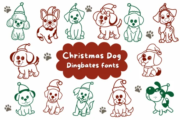 Christmas Dog by Natchuta — Dingbats Font