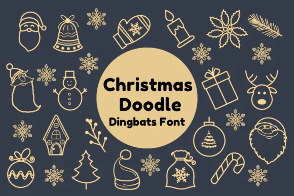 Christmas Doodle by Nun Sukhwan — Dingbats Font