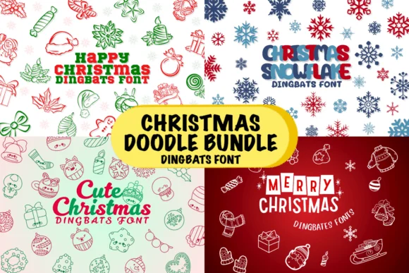 Christmas Doodle Bundle by Chonada — Dingbats Font
