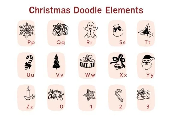 Christmas Doodle Elements by Pui Art — Dingbats Font — thumbnail 3