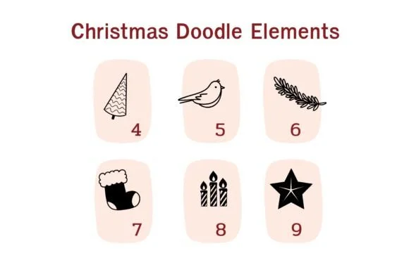 Christmas Doodle Elements by Pui Art — Dingbats Font — thumbnail 4