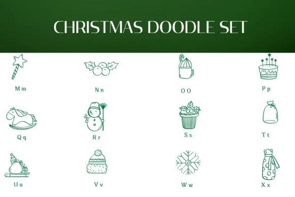 Christmas Doodle Set by Heartcraft Atelier — Dingbats Font — thumbnail 3