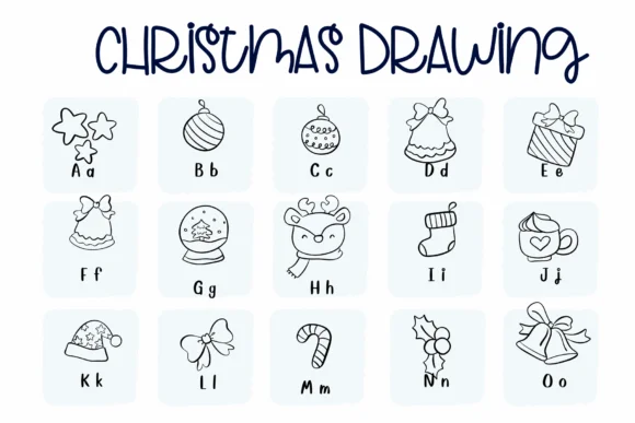 Christmas Drawing by Sirinart — Dingbats Font — thumbnail 2