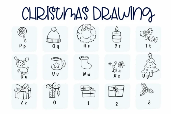 Christmas Drawing by Sirinart — Dingbats Font — thumbnail 3