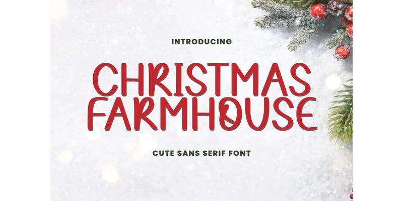 Christmas Farmhouse Font by Letterayu — Sans Serif Font