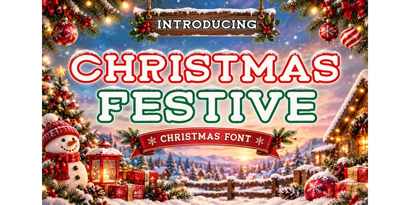Christmas Festive Font by creativelabstd โ Display Font