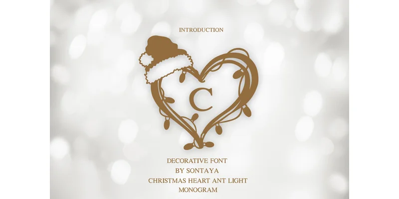 Christmas Heart and Light Font by Sontaya by Sontaya — Decorative Font