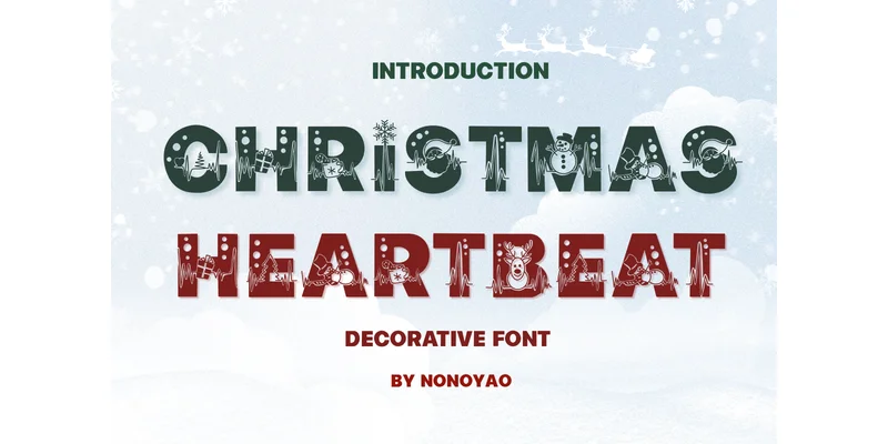 Christmas Heartbeat Font by Nongyao by Nongyao — Decorative Font