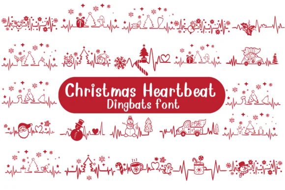 Christmas Heartbeat by Nongyao — Dingbats Font