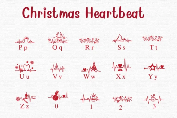Christmas Heartbeat by Nongyao — Dingbats Font — thumbnail 3