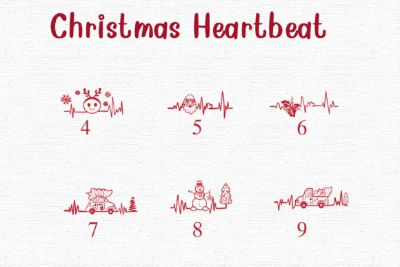 Christmas Heartbeat by Nongyao — Dingbats Font — thumbnail 4