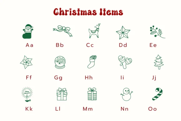 Christmas Items by Pui Art — Dingbats Font — thumbnail 6