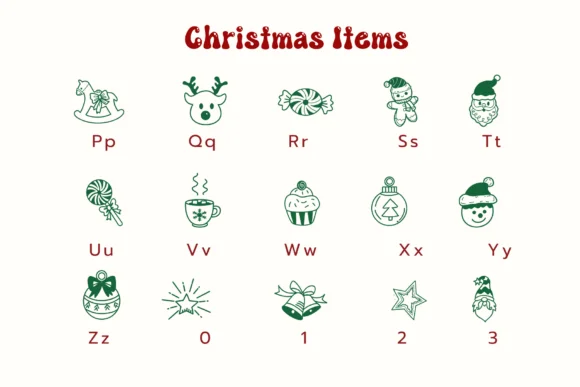 Christmas Items by Pui Art — Dingbats Font — thumbnail 7