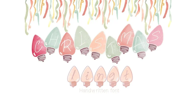 Christmas Light Font by PeamCreations by PeamCreations — Decorative Font