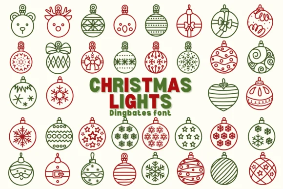 Christmas Lights by Chonada — Dingbats Font