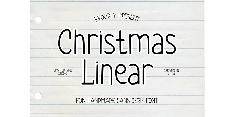 Christmas Linear Font by CraftedType Studio — Sans Serif Font