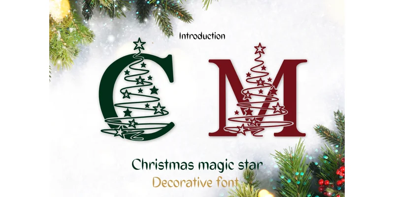 Christmas Magic Star Font by Sontaya by Sontaya — Decorative Font