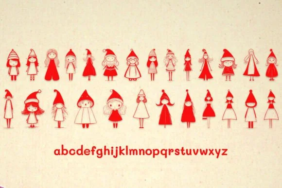 Christmas Minimalist Woman Nn by MOMAT THIRTYONE — Dingbats Font — thumbnail 2