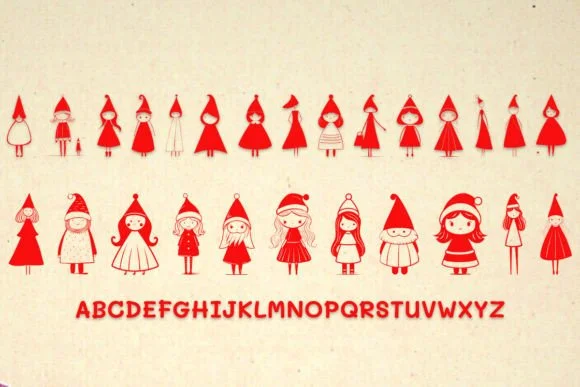 Christmas Minimalist Woman Nn by MOMAT THIRTYONE — Dingbats Font — thumbnail 3