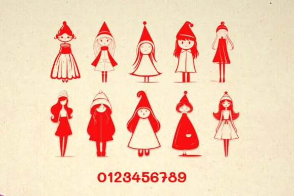 Christmas Minimalist Woman Nn by MOMAT THIRTYONE — Dingbats Font — thumbnail 4