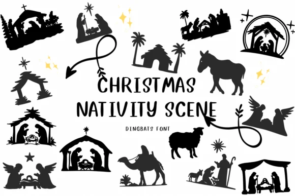 Christmas Nativity Scene by CHANOK — Dingbats Font