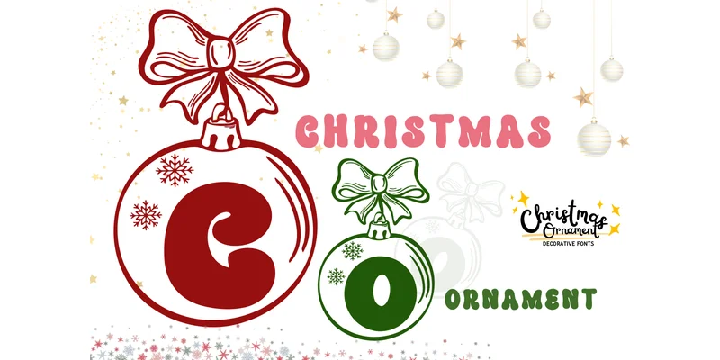 Christmas Ornament Font by PraewDesigns by PraewDesigns — Decorative Font