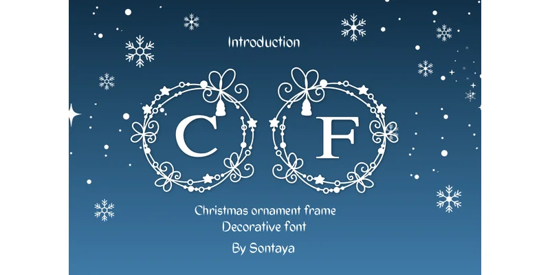 Christmas Ornament Frame Font by Sontaya by Sontaya — Decorative Font