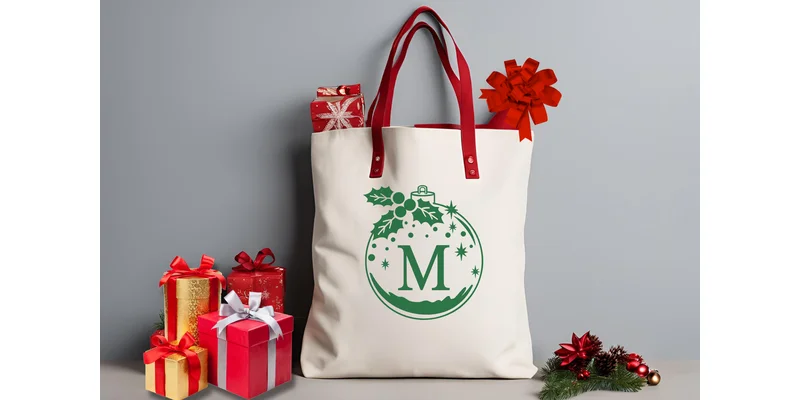 Christmas Ornament Monogram Font by Pui Art by Pui Art — Decorative Font — thumbnail 6