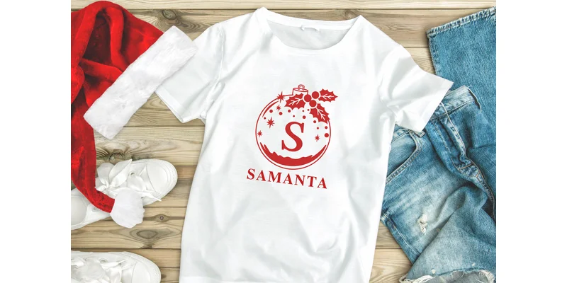 Christmas Ornament Monogram Font by Pui Art by Pui Art — Decorative Font — thumbnail 8