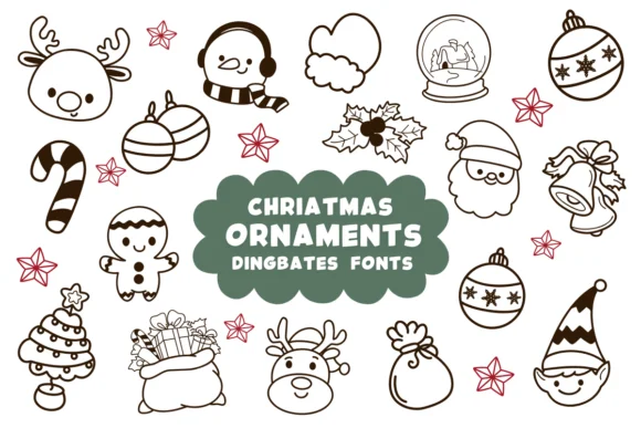 Christmas Ornaments by Natchuta — Dingbats Font