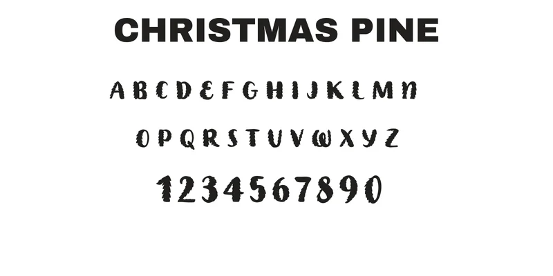 Christmas Pine Font by Suphitchaya by Suphitchaya — Decorative Font — thumbnail 2