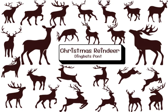 Christmas Reindeer by Ketsarin — Dingbats Font